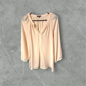 Alice Collection sheer lightweight, chiffon, pale pink medium, elastic sleeves